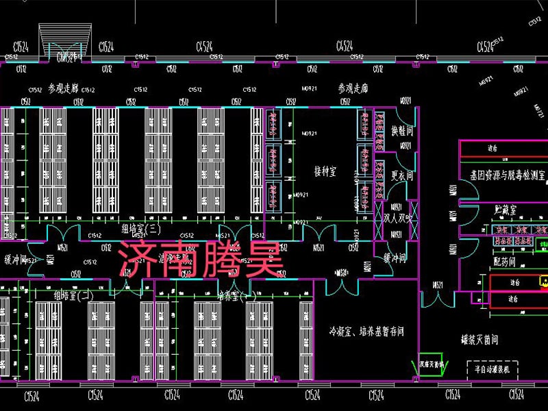 陜西組培室平面凈化設計圖